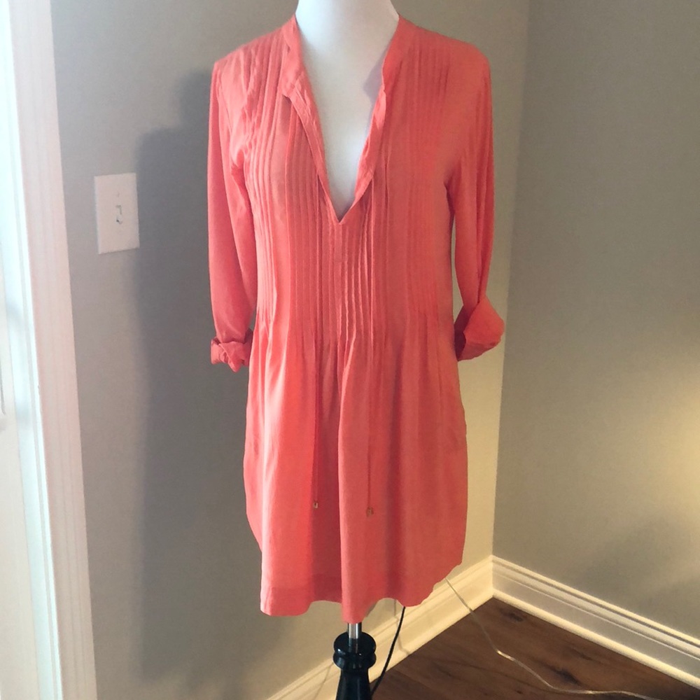 Orange swimsuit cover up